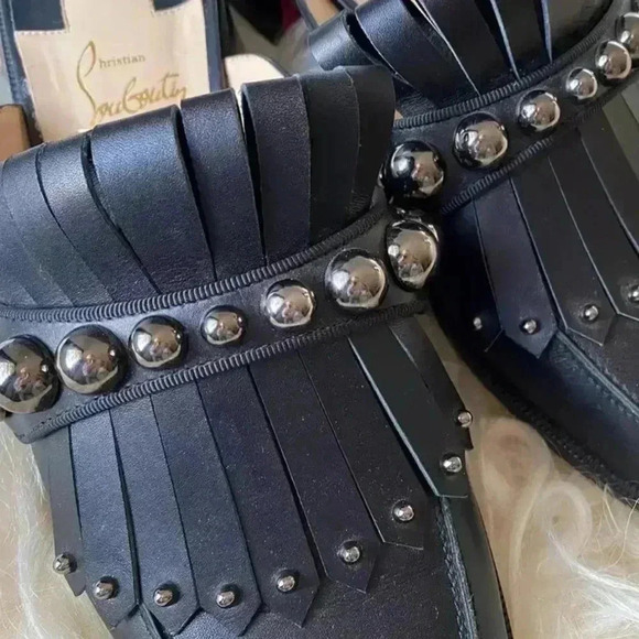 Christian Louboutin Octavian Black Mule Shoes - Picture 3 of 9